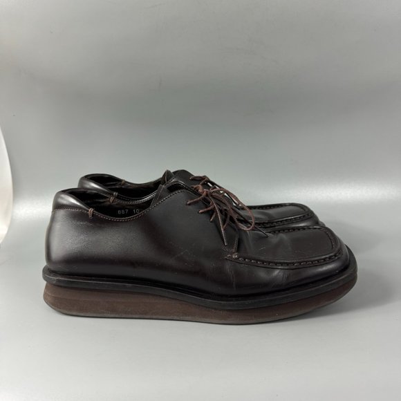 100% Authentic Prada Squared-toe Brown Leather Oxford Shoes, 10 main image 14